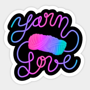 Neon Yarn Love Sticker